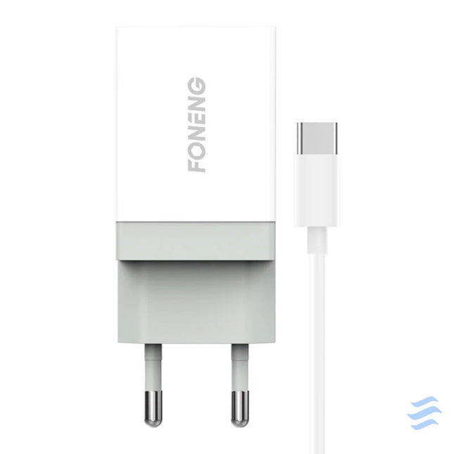 Fast charger Foneng 1x USB K210 10.5W + USB Type C cable 1m mains chargers