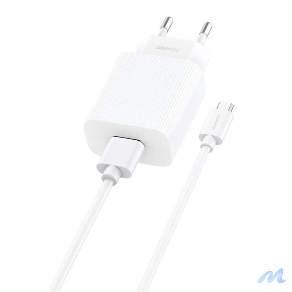 Fast charger Foneng EU28 12W, 1xUSB, QC 3.0 + Cable USB Micro