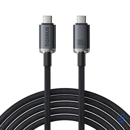 Fast Charging Cable Baseus Crystal Shine USB C to USB C 100W 1,5m 20Gb (black) USB C to USB C