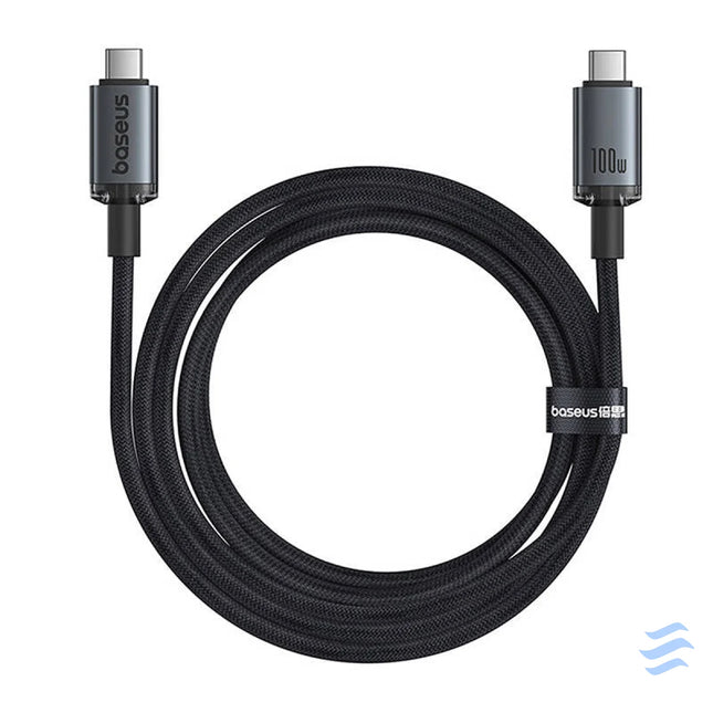 Fast Charging Cable Baseus Crystal Shine USB C to USB C 100W 1,5m 20Gb (black) USB C to USB C