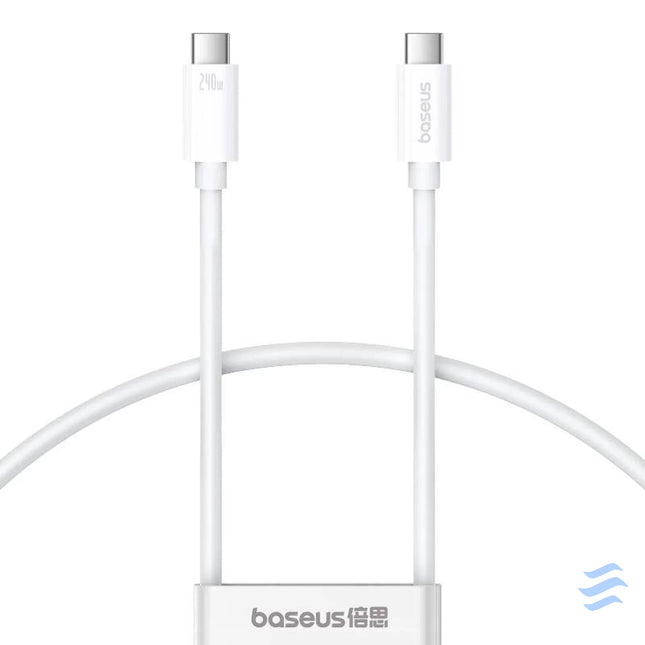 fast Charging Cable Baseus Superior 2 USB C to USB C 240W 1,8m (white) USB C to USB C
