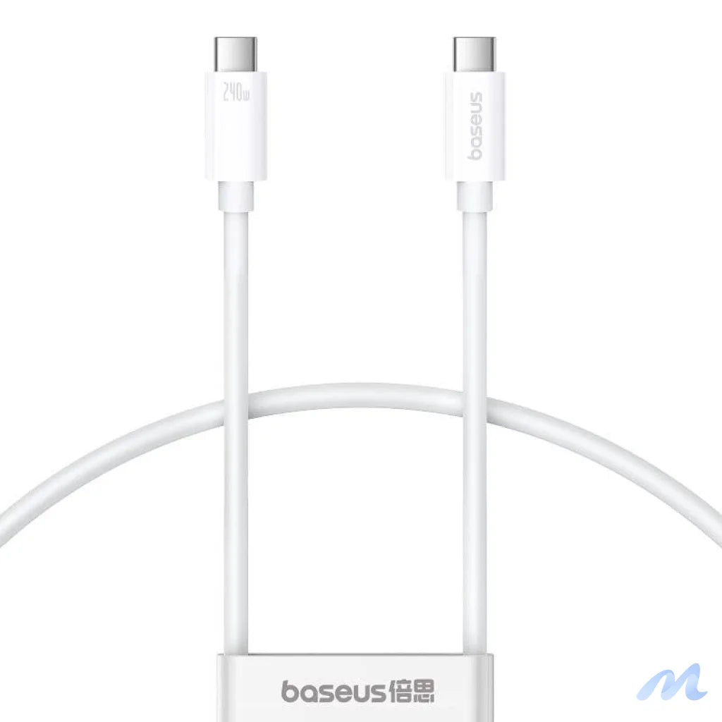 fast Charging Cable Baseus Superior 2 USB-C to USB-C 240W, 1,8m (white)