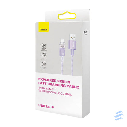 Fast Charging cable Baseus USB A to Lightning Explorer Series 1m 2.4A (purple) USB to Lightning