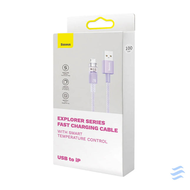Fast Charging cable Baseus USB A to Lightning Explorer Series 1m 2.4A (purple) USB to Lightning