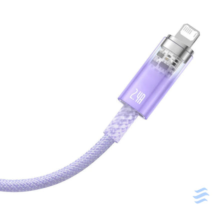Fast Charging cable Baseus USB A to Lightning Explorer Series 1m 2.4A (purple) USB to Lightning
