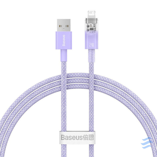 Fast Charging cable Baseus USB A to Lightning Explorer Series 1m 2.4A (purple) USB to Lightning
