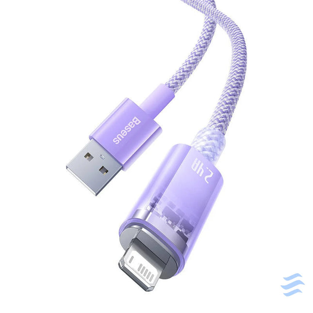 Fast Charging cable Baseus USB A to Lightning Explorer Series 1m 2.4A (purple) USB to Lightning