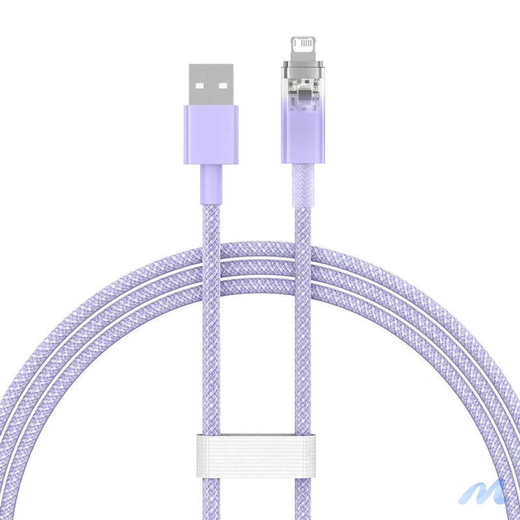 Fast Charging cable Baseus USB-A to Lightning Explorer Series 1m 2.4A (purple)