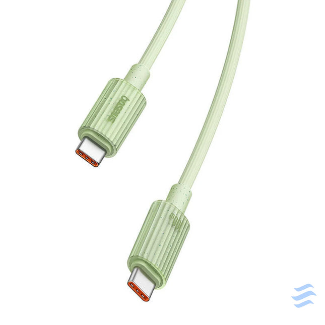Fast Charging cable Baseus USB C to USB C Habitat Series 1m 100W (green) USB C to USB C