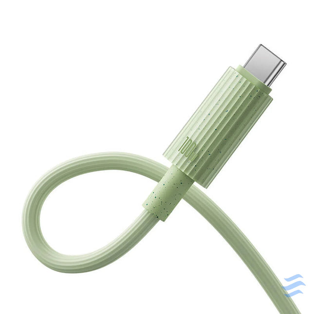 Fast Charging cable Baseus USB C to USB C Habitat Series 1m 100W (green) USB C to USB C