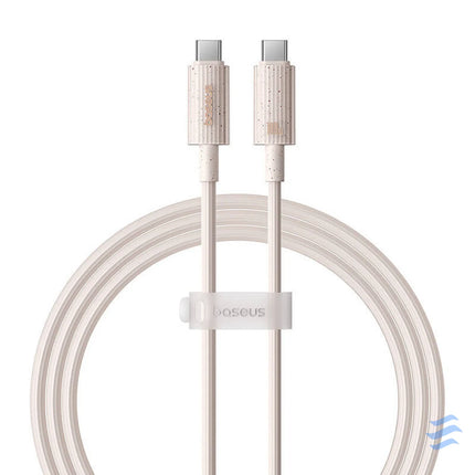 Fast Charging cable Baseus USB C to USB C Habitat Series 1m 100W (pink) USB C to USB C