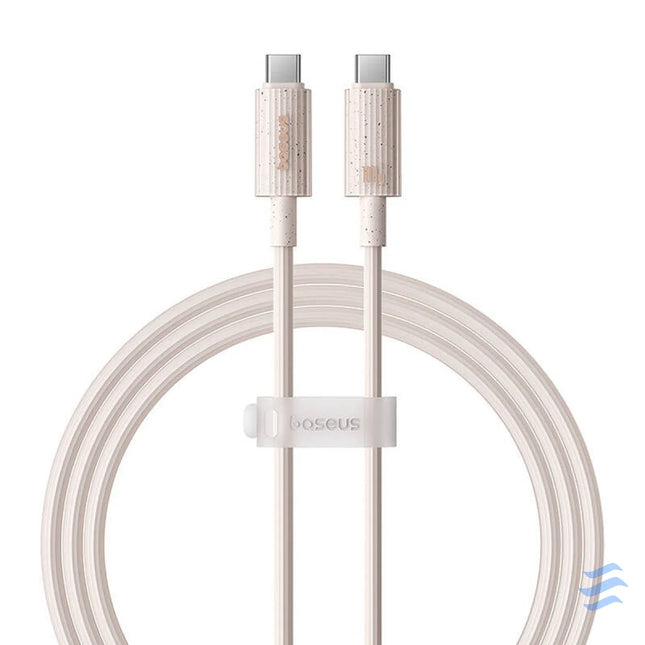 Fast Charging cable Baseus USB C to USB C Habitat Series 1m 100W (pink) USB C to USB C