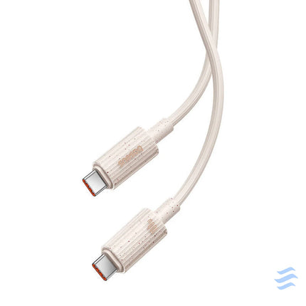 Fast Charging cable Baseus USB C to USB C Habitat Series 1m 100W (pink) USB C to USB C