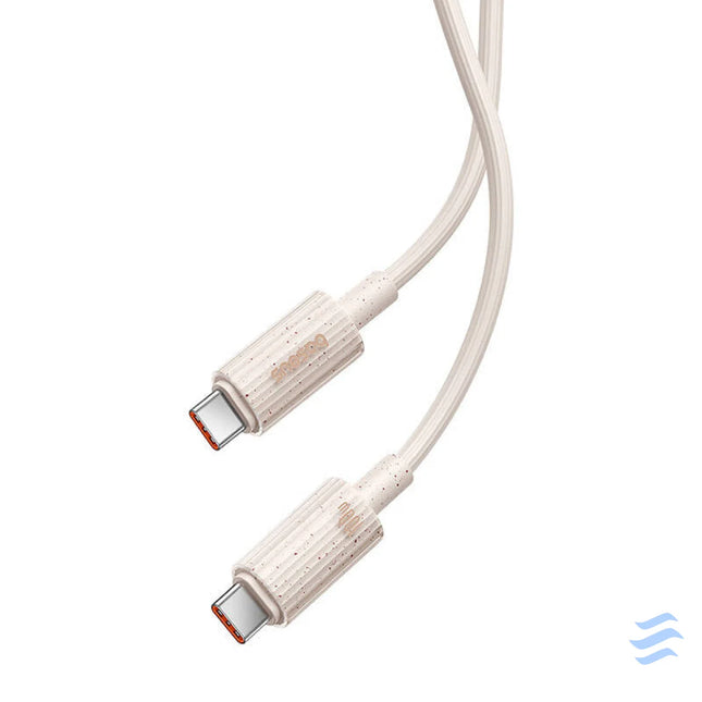 Fast Charging cable Baseus USB C to USB C Habitat Series 1m 100W (pink) USB C to USB C