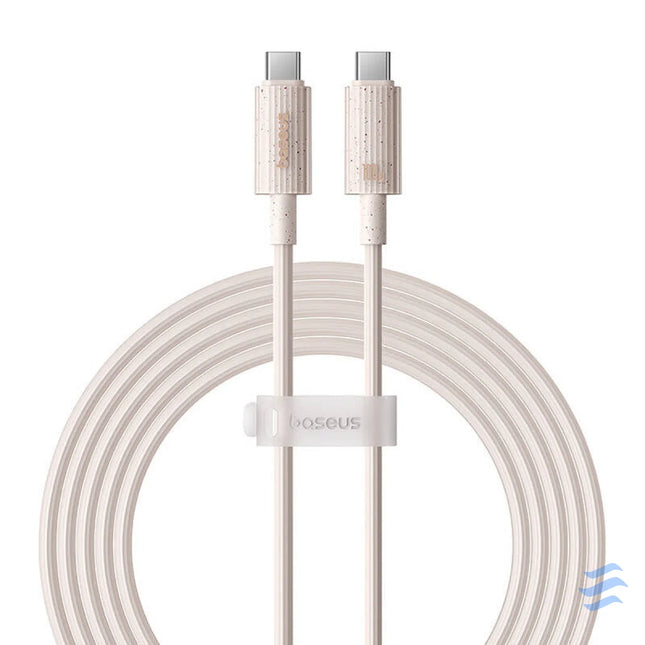 Fast Charging cable Baseus USB C to USB C Habitat Series 2m 100W (pink) USB C to USB C