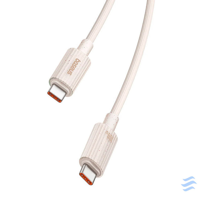 Fast Charging cable Baseus USB C to USB C Habitat Series 2m 100W (pink) USB C to USB C