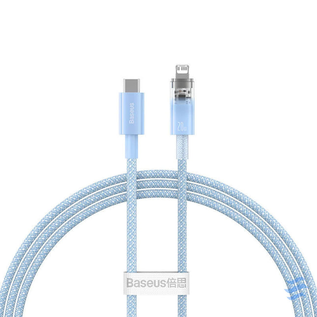Fast Charging cable Baseus USB C to Lightning Explorer Series 1m 20W (blue) USB C to Lightning