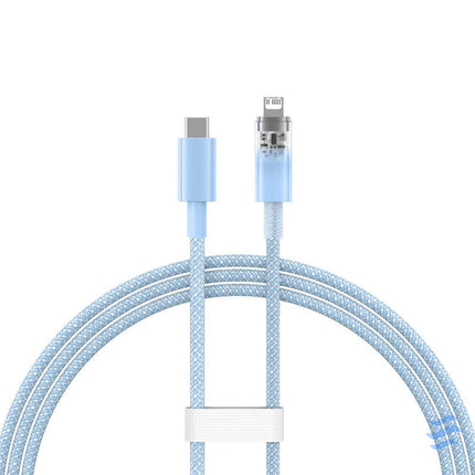 Fast Charging cable Baseus USB C to Lightning Explorer Series 1m 20W (blue) USB C to Lightning