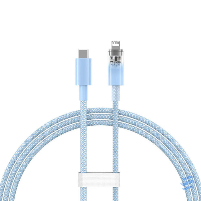 Fast Charging cable Baseus USB C to Lightning Explorer Series 1m 20W (blue) USB C to Lightning