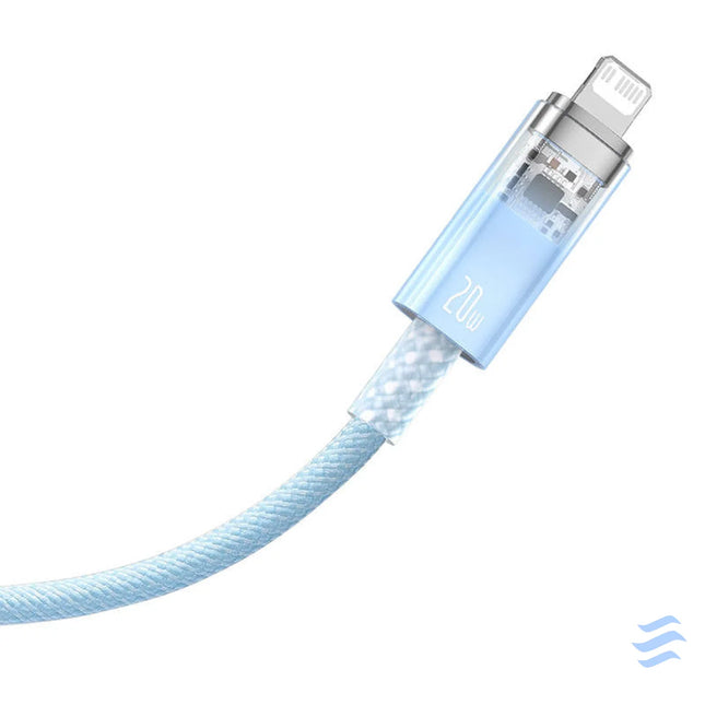 Fast Charging cable Baseus USB C to Lightning Explorer Series 1m 20W (blue) USB C to Lightning