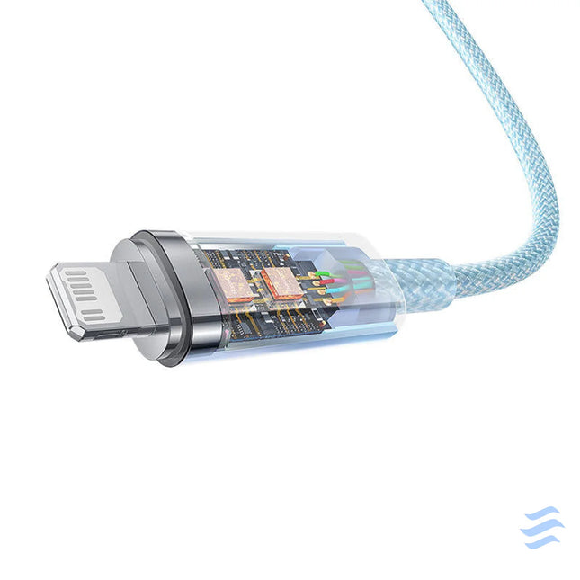 Fast Charging cable Baseus USB C to Lightning Explorer Series 1m 20W (blue) USB C to Lightning