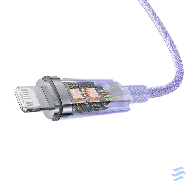 Fast Charging cable Baseus USB C to Lightning Explorer Series 1m 20W (purple) USB C to Lightning