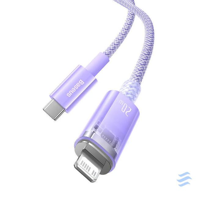 Fast Charging cable Baseus USB C to Lightning Explorer Series 1m 20W (purple) USB C to Lightning