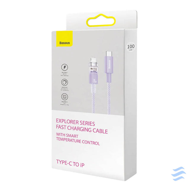 Fast Charging cable Baseus USB C to Lightning Explorer Series 1m 20W (purple) USB C to Lightning