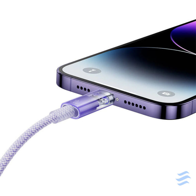 Fast Charging cable Baseus USB C to Lightning Explorer Series 1m 20W (purple) USB C to Lightning
