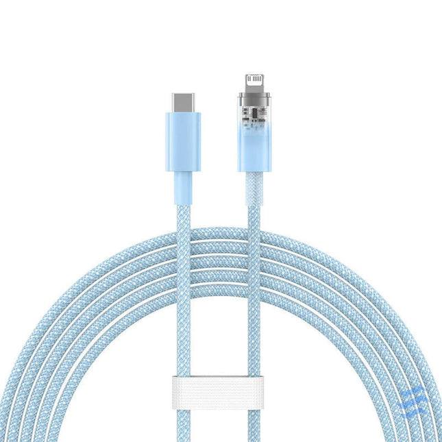 Fast Charging cable Baseus USB C to Lightning Explorer Series 2m 20W (blue) USB C to Lightning