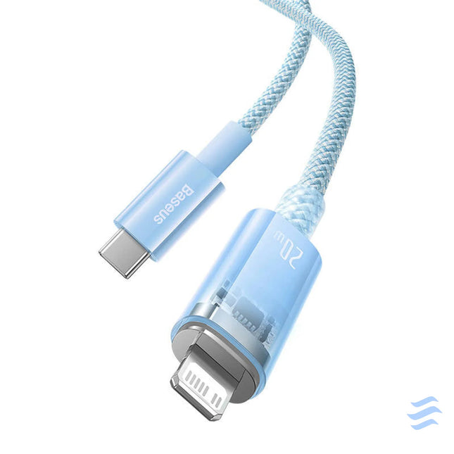Fast Charging cable Baseus USB C to Lightning Explorer Series 2m 20W (blue) USB C to Lightning