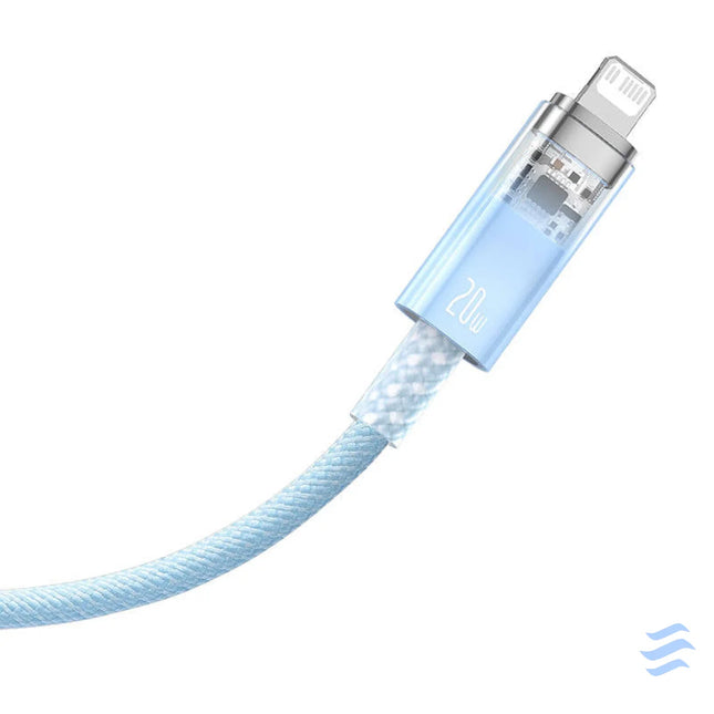 Fast Charging cable Baseus USB C to Lightning Explorer Series 2m 20W (blue) USB C to Lightning