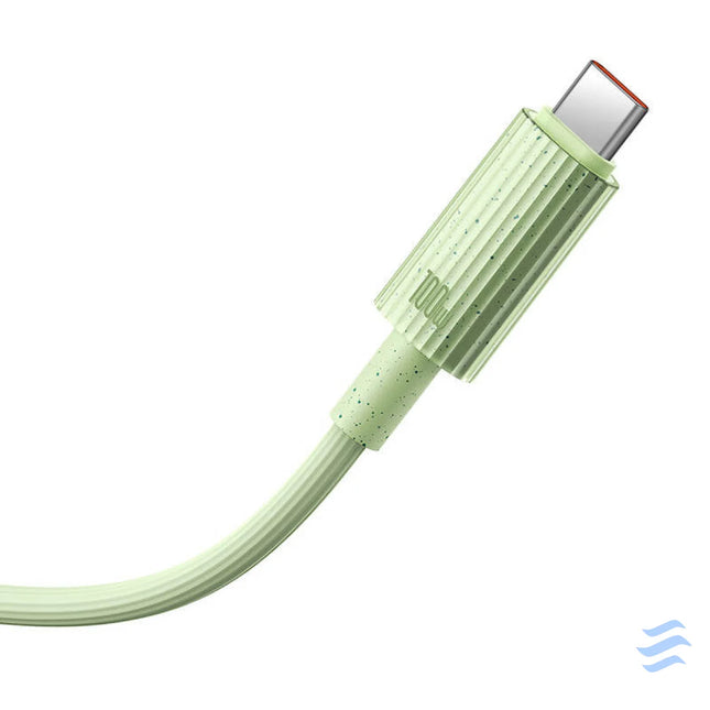 Fast Charging cable Baseus USB to USB C Habitat Series 1m 100W (green) USB C to USB C