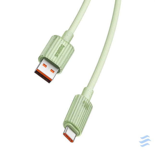 Fast Charging cable Baseus USB to USB C Habitat Series 2m 100W (green) USB to USB C