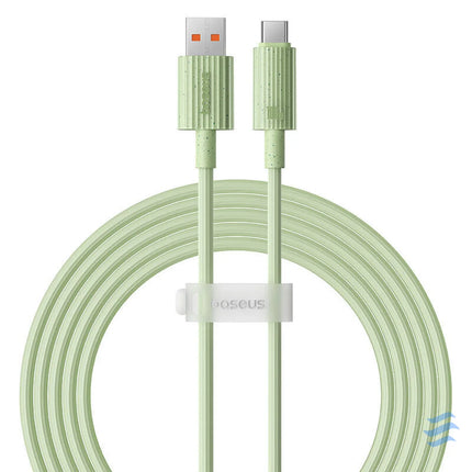 Fast Charging cable Baseus USB to USB C Habitat Series 2m 100W (green) USB to USB C