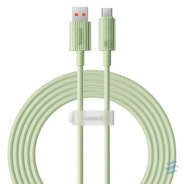 Fast Charging cable Baseus USB to USB C Habitat Series 2m 100W (green) USB to USB C