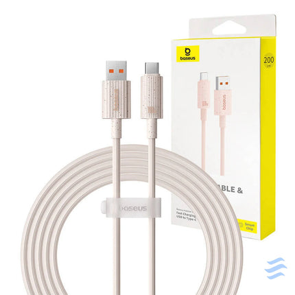 Fast Charging cable Baseus USB to USB C Habitat Series 2m 100W (pink) USB to USB C