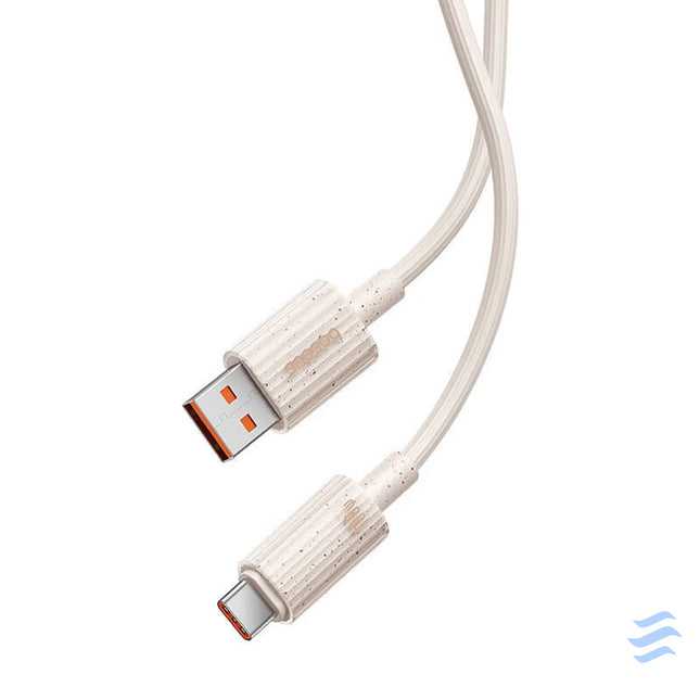 Fast Charging cable Baseus USB to USB C Habitat Series 2m 100W (pink) USB to USB C