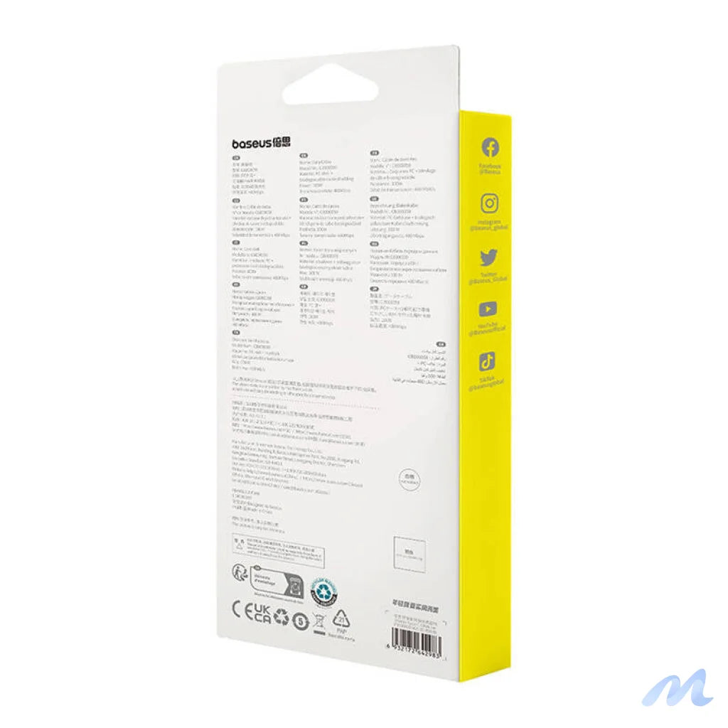 Fast Charging cable Baseus USB to USB-C Habitat Series 2m 100W (pink)