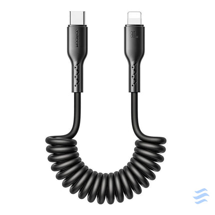 Fast Charging cable for car Joyroom Type C to Lightning Easy Travel Series 30W 1.5m coiled (black) USB to Lightning
