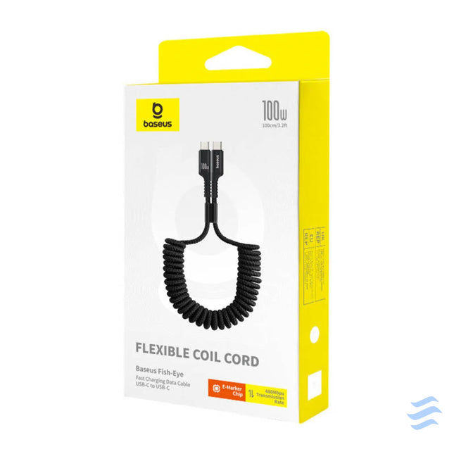 Fast Charging Cable USB C to USB C Baseus Fish Eye 100W 1m (black) USB C to USB C