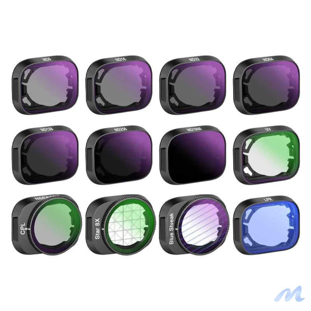 Filters set for DJI Mini 3 / Mini 3 Pro Neewer FL25 ND8/16/32/64/128/256/ND1000/UV/CPL/BSA/LPR/S