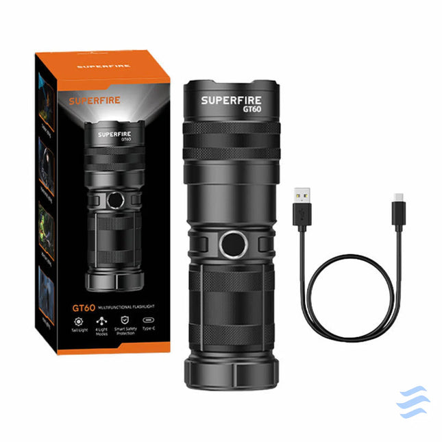 Flashlight Superfire GT60 – 2600lm 2 modes USB C Other