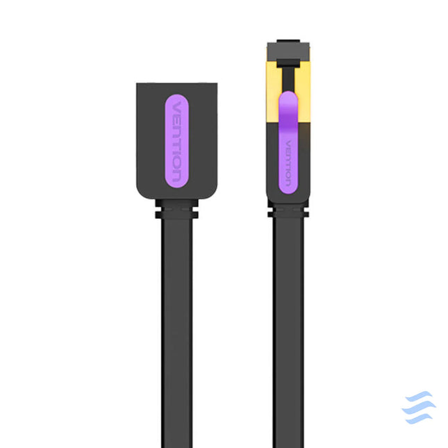 Flat Network Cable Extension CAT7 Vention ICBBK RJ45 Ethernet 10Gbps 8m Black Network cables