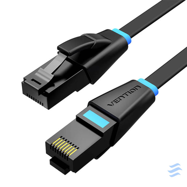 Flat Network Cable UTP CAT6 Vention IBJBN RJ45 Ethernet 1000Mbps 15m Black Network cables