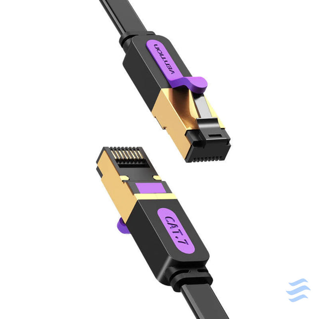 Flat Network Cable UTP CAT7 Vention ICABG RJ45 Ethernet 10Gbps 1.5m Black Network cables