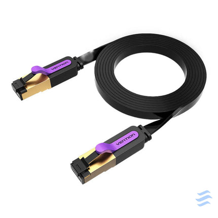 Flat Network Cable UTP CAT7 Vention ICABK RJ45 Ethernet 10Gbps 8m Black Network cables