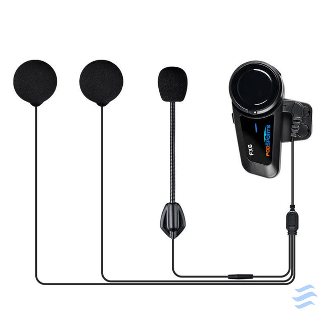Fodsports FX6 motorcycle intercom two pack (black) Intercoms