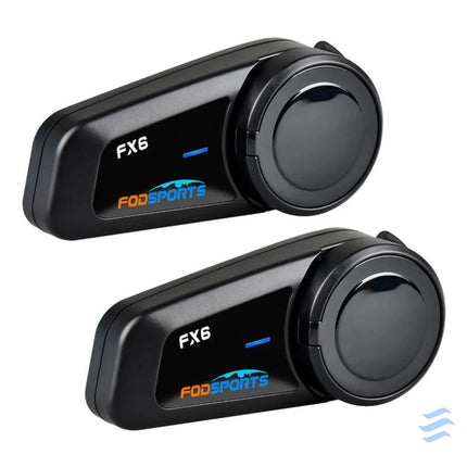Fodsports FX6 motorcycle intercom two pack (black) Intercoms