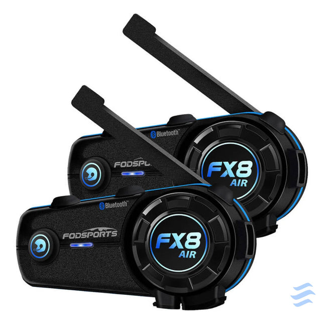 Fodsports FX8 Air motorcycle intercom two pack (black) Intercoms